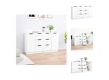 Vidaxl Credenze 2 Pz. Bianco 60X30X70 Cm Materiale A Base Di Legno - Credenze