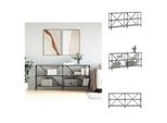 Vidaxl Tavolo Consolle Grigio Sonoma 160X30X75 Cm In Legno E Ferro - Tavolini