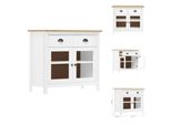 Vidaxl Credenza Hill White 90X40X80 Cm Pino Massiccio - Credenze