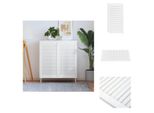 Vidaxl Ante Dell'armadio A Doghe 2 Pezzi Bianco 99,3X49,4 Cm Legno Massiccio - Ante Dell'armadio