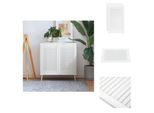 Vidaxl Armadio Ante A Persiana Design 2 Pz. Bianco 69X39,4 Cm In Legno Massiccio - Ante Armadio