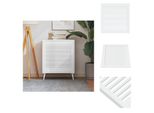 Vidaxl Anta Dell'armadio A Doghe Design Bianco 61,5X59,4 Cm In Legno Di Pino Massiccio - Ante Dell'armadio