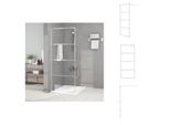 Vidaxl Schermo Doccia Per Cabina Doccia Argento 80X195 Cm Esg Vetro Chiaro - Schermi Doccia