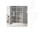 Vidaxl Schermo Doccia Per Cabina Doccia Bianco 140X195 Cm Esg Vetro Chiaro - Schermi Doccia