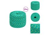 Vidaxl Corda Per Barca Verde 8 Mm 25 M Polipropilene - Corde