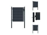 Vidaxl Cancello Per Recinzione In Pvc E Acciaio 100X101 Cm Antracite - Cancelli Da Giardino