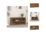 Vidaxl Portascarpe In Rovere Affumicato 100X35X45 Cm In Legno - Portascarpe E Armadietti