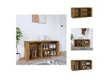 Vidaxl Portascarpe In Rovere Affumicato 100X35X45 Cm In Legno - Portascarpe E Armadietti