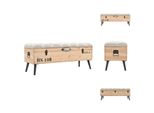 Vidaxl Panca Con Vano Portaoggetti Da 110 Cm In Legno Massiccio Di Abete - Panche Da Sala E Cassapanche