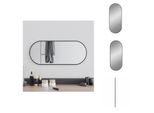 Vidaxl Specchio Da Parete Nero 60X25 Cm Ovale - Specchio