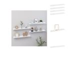 Vidaxl Mensole Da Parete 4 Pz. Bianco Lucido 60X9X3 Cm - Mensole Da Parete