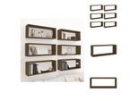 Vidaxl Mensole A Cubo 6 Pz. Rovere Marrone 60X15X23 Cm Materiale A Base Di Legno - Mensole Da Parete