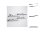 Vidaxl Mensole Da Parete Galleggianti 4 Pz. Grigio 90X23,5X3,8Cm Mdf - Mensole Da Parete
