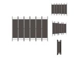 Vidaxl 6 Pezzi Divisorio Antracite 240 X 180 Cm - Divisorio Per Ambienti