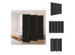 Vidaxl Schermo 5 Pezzi Nero 250X220 Cm Tessuto - Divisorio Per Ambienti