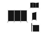 Vidaxl Divisorio 3 Pezzi Nero 260X180 Cm - Divisori Per Ambienti