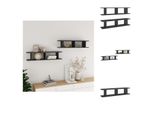 Vidaxl Mensole Da Parete 2 Pz. Grigio Lucido 90X18X20 Cm Materiale A Base Di Legno - Mensole A Muro