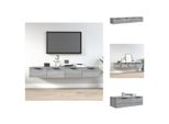 Vidaxl Armadi A Muro 2 Pz. Grigio Sonoma 68X30X20 Cm Materiale A Base Di Legno - Mensole A Muro