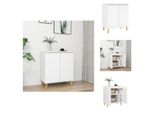 Vidaxl Credenza Con Gambe In Legno Massiccio Bianco 60X35X70 Cm Materiale A Base Di Legno - Credenze