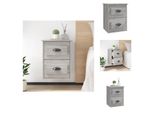 Vidaxl Comodino A Parete Grigio Sonoma 41,5X36X53 Cm - Comodini