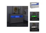 Vidaxl Comodino Con Luci Led Grigio Cemento 60X35X40 Cm - Comodini