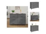 Vidaxl Credenza Hamar Grigio Scuro 113X40X80 Cm Pino Massiccio - Credenze