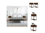 Vidaxl Comodini 2 Pz. Materiale In Legno Effetto Rovere Marrone 30X60X60 Cm - Comodini