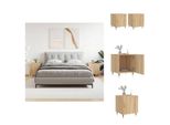 Vidaxl Comodini 2 Pezzi Rovere Sonoma 40X40X50 Cm Materiale A Base Di Legno - Comodini