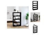 Vidaxl Libreria Divisoria Nera 80X30X135,5 Cm In Legno Di Pino Massiccio - Librerie & Librerie