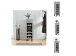 Vidaxl Armadio Per Scarpe Grigio Cemento 30X35X105 Cm Materiale A Base Di Legno - Armadi