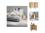 Vidaxl Comodini 2 Pezzi Rovere Sonoma 40X35X70 Cm Materiale A Base Di Legno - Comodini