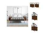 Vidaxl Comodini 2 Pz. Materiale In Legno Effetto Rovere Marrone 30X60X60 Cm - Comodini