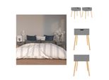 Vidaxl Comodini 2 Pz. Grigio 40X40X56 Cm Materiale A Base Di Legno - Comodini