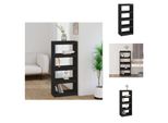 Vidaxl Libreria Divisoria Nera 60X30X135,5 Cm In Legno Di Pino Massiccio - Librerie & Librerie