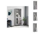Vidaxl Credenza Grigio Sonoma 69,5X34X180 Cm Materiale A Base Di Legno - Credenze