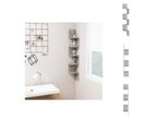 Vidaxl Mensola A Muro Angolare Grigio Cemento 20X20X127,5 Cm Materiale A Base Di Legno - Mensole A Muro