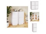 Vidaxl Credenze 2 Pz. Bianco 31,5X34X75 Cm Pino Massiccio - Credenze