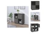 Vidaxl Credenza Grigia 74X35X80 Cm In Legno Di Pino Massiccio - Credenze