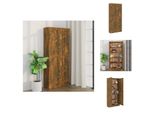 Vidaxl Armadio Da Bagno In Rovere Fumé 82,5X30,5X185,5 Cm Materiale A Base Di Legno - Librerie E Scaffali