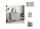 Vidaxl Credenze 2 Pz. Grigio Cemento 40X35X70 Cm Materiale A Base Di Legno - Credenze
