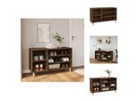 Vidaxl Portascarpe Marrone Effetto Quercia 102X36X60 Cm Materiale A Base Di Legno - Portascarpe E Armadietti