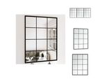 Vidaxl Specchio Da Parete 3 Pezzi Nero 80X60 Cm In Metallo - Specchio