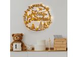 Wallity, Xmasgold - 021, Scultura Da Parete, Oro, 100 % Metallo, 60 X 72 Cm