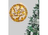 Wallity, Xmasgold - 010, Scultura Da Parete, Oro, 100 % Metallo, 59 X 56 Cm