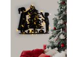 Wallity, Xmasblack - 016, Scultura Da Parete, Nero, 100 % Metallo, 39 X 64 Cm