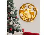 Wallity, Xmasgold - 029, Scultura Da Parete, Oro, 100 % Metallo, 60 X 60 Cm