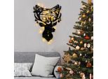 Wallity, Xmasblack - 026, Scultura Da Parete, Nero, 100 % Metallo, 52 X 70 Cm