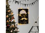 Wallity, Xmasblack - 006, Scultura Da Parete, Nero, 100 % Metallo, 39 X 59 Cm
