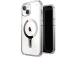 Speck Presidio Perfect-Clear Clicklock Magsafe Apple Iphone 15 (Trasparente/Finitura Cromata/Argento Sierico)