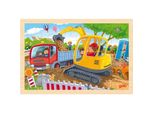Goki Puzzle In Legno Escavatore 24 Pezzi